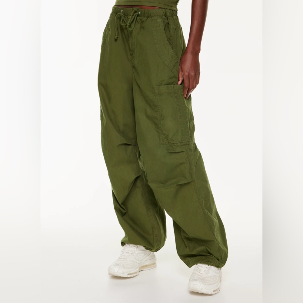 Aritzia Khaki Green Parachute Pants